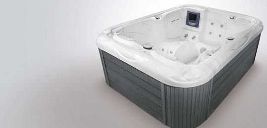 Astral Pool Mars Spa Freistehende Badewanne Bioethanol Kamine im Freien mit Hydrotherapie 213x160cm