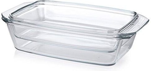 Simax Oală Dreptunghiulară de Sticlă cu Capac de Sticlă 37.5x22.5cm 1buc