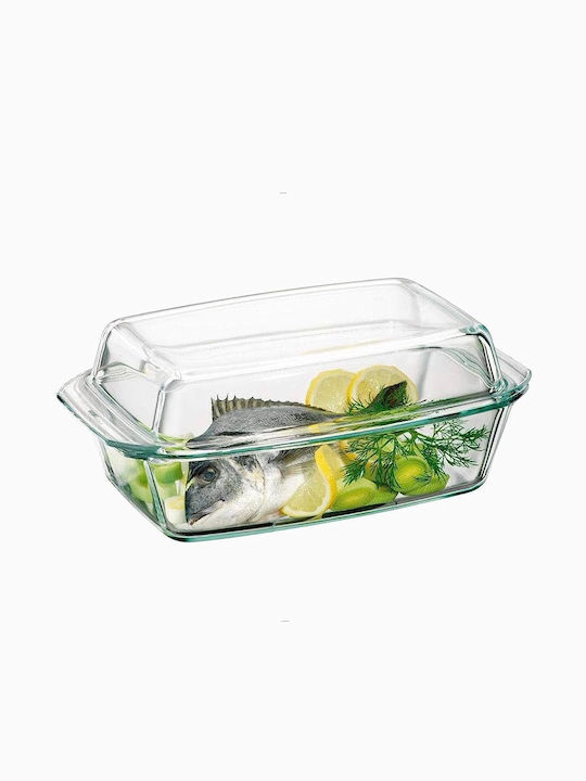 Simax Dutch Oven Rectangular Glass with Glass Lid 37.5x22.5cm 1pcs
