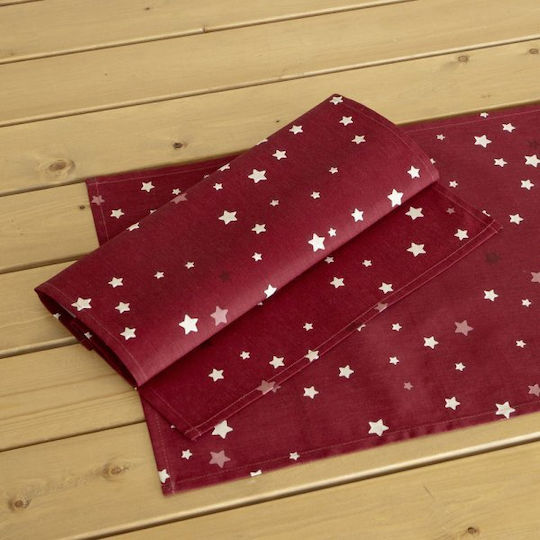 Nima Christmas Star Σουπλά Υφασμάτινο Πράσινο 35x35cm 2τμχ