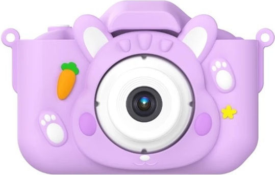X11S Rabbit Compact Φωτογραφική Μηχανή 2MP Οπτικού Ζουμ 8x με Οθόνη 2" Μωβ