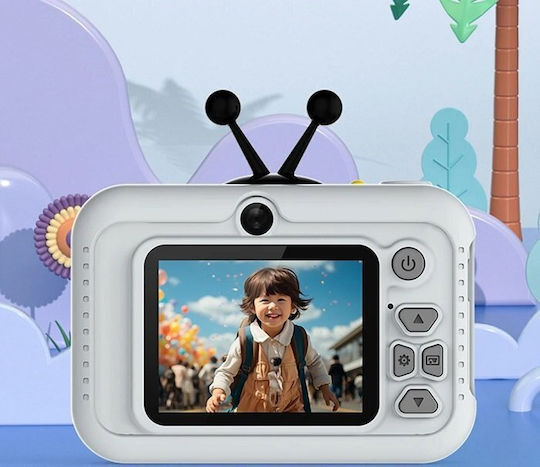 Q2 Snail Compact Φωτογραφική Μηχανή 8MP με Οθόνη 2" Λευκή