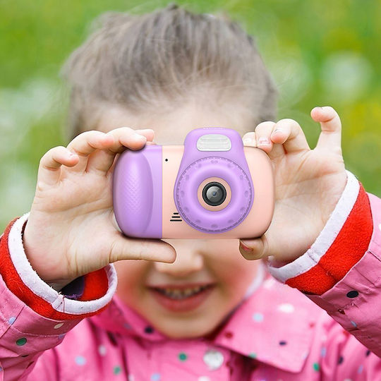Hoco DV201 Compact Φωτογραφική Μηχανή 32MP με Οθόνη 2.4" Μωβ