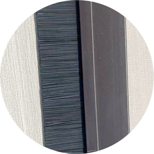Tpster Rod Draft Stopper Door with Brush in Brown Color 1mx4.5cm
