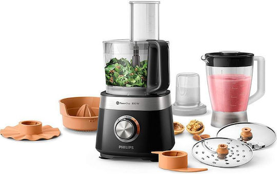 Philips Viva Collection Procesor alimentar multifuncțional 850W cu vas 2.1lt Negru