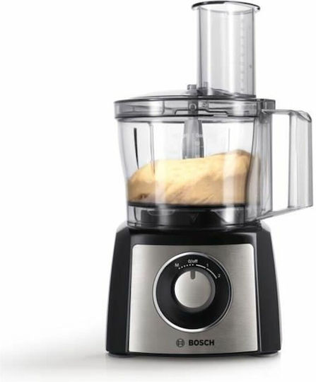 Bosch Multifunctional Food Processor 800W with Pot 2.3lt and Jug Blender Black