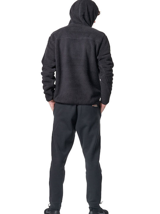 Body Action Mens Sweatshirt Fleece mit Kapuze Black