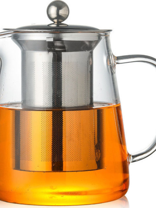 Teekannen Set mit Tasse und Filter Glas Transparente 950ml 5Stücke