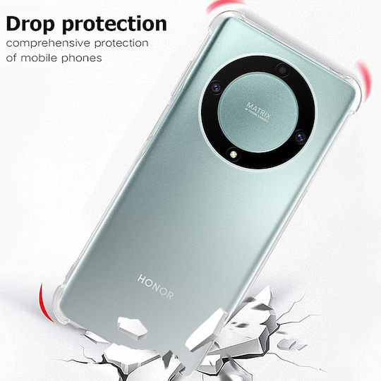Techsuit Shockproof Clear Umschlag Rückseite Silikon mit Band Transparent (Honor Magic5 Lite)