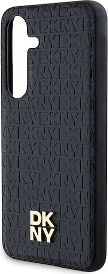 DKNY Pattern Umschlag Rückseite Kunststoff / Leder Schwarz (Galaxy S24)