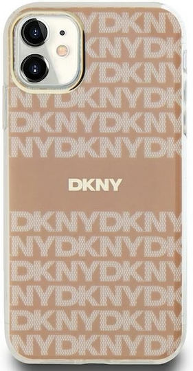 DKNY Iml Mono & Stripe Magsafe Case Umschlag Rückseite Kunststoff Rosa (iPhone 11, iPhone XR)