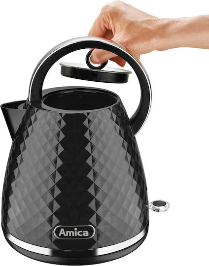 Amica Електрически Кана 1.7л 2200W Черна