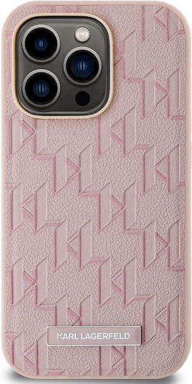 Karl Lagerfeld Back Cover Synthetic Leather / Leather Pink (iPhone 14 Pro)