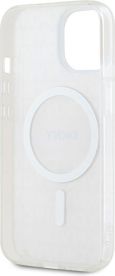 DKNY Repeat Pattern Tonal Stripe Back Cover Plastic / Silicon Roz (iPhone 15)