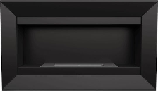 Kratki Charlie Tuv Indoor Wall Mounted Bioethanol Fireplace Black 88x21.5x51cm