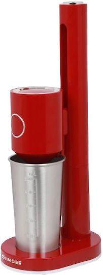 Singer Milk Frother Tabletop 100W with 2 Speed Level Red