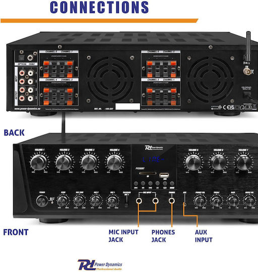 Power Dynamics PV280BT Integriert Hi-Fi-Verstärker Stereo 953.037 Schwarz