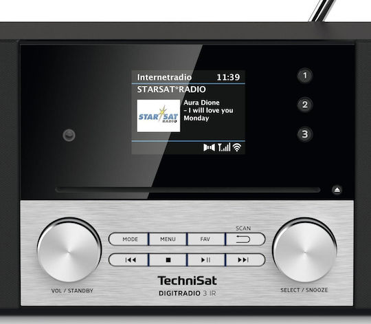 Technisat Soundsystem 2 Digitradio 3 IR 0000/3956 20W mit CD / Digitale Medien Player und Bluetooth Schwarz