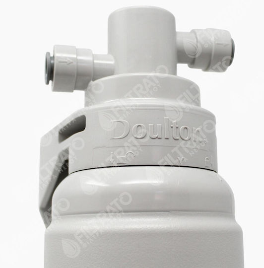 Doulton EcoFast Συσκευή Φίλτρου Νερού Μονή Κάτω Πάγκου / Κεντρικής Παροχής Διατομής 3/8'' με Βρυσάκι & Ανταλλακτικό Φίλτρο Doulton Ultracarb SI 0,5μm W93302294