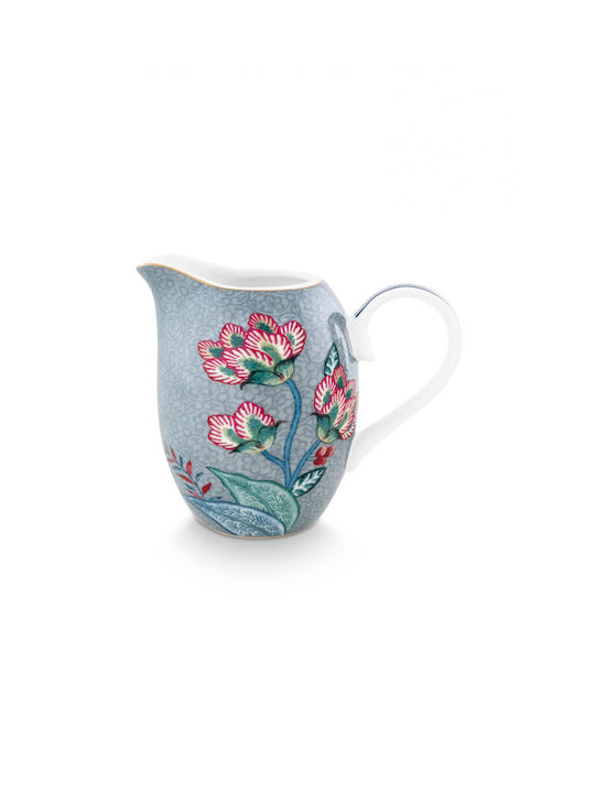 PiP Studio Flower Festival Γαλατιέρα Σερβιρίσματος από Πορσελάνη σε Μπλε Χρώμα