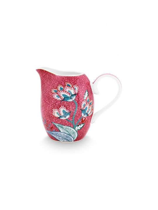 PiP Studio Flower Festival Γαλατιέρα Σερβιρίσματος από Πορσελάνη σε Ροζ Χρώμα