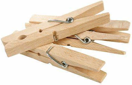 Anil Νo10 Clothespins made of Wood 24pcs Brown
