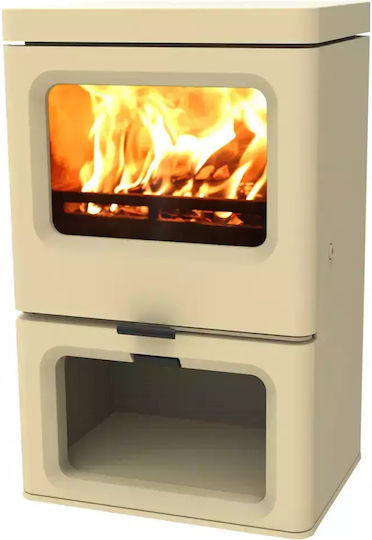 Charnwood Skye 7 - Low stand Μεταλλική Ξυλόσομπα Almond