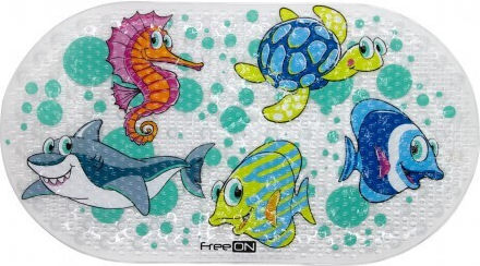 FreeOn Бебешка Нехлъзгаща Се Изтривалка За Баня Ocean Многоцветна