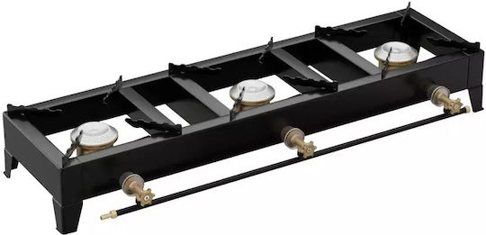 Thermogatz G30 Επιτραπέζια Εστία Υγραερίου Τριπλή Μαύρη