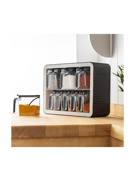 Viosarp Plastic Tabletop Spice Rack with Stand