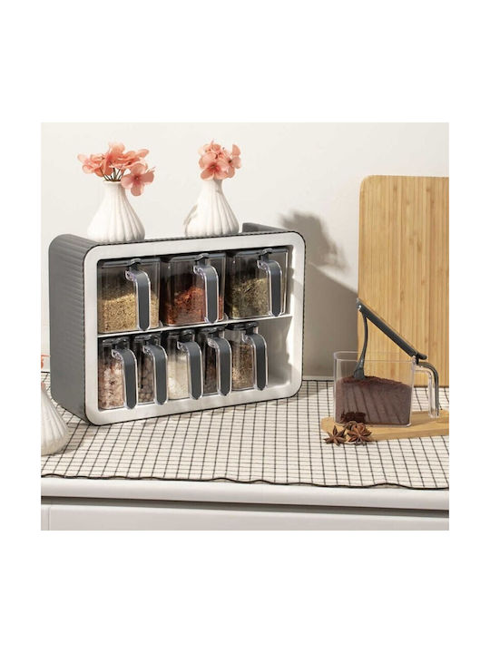 Viosarp Plastic Tabletop Spice Rack with Stand