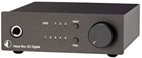 Pro-Ject Audio Head Box S2 Schreibtisch Digital Kopfhörerverstärker 2 Kanäle mit DAC, USB und Jack 6.3mm