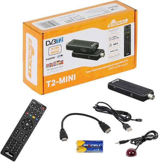 Signal Projects T2-MINI Ψηφιακός Δέκτης Mpeg-4 SD (480p) Σύνδεσεις SCART / HDMI / USB
