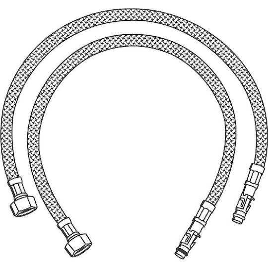 Grohe Furtun de duș spiralat Metalic Argint