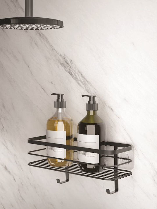Metaltex Lava Touch Wall Mounted Bathroom Shelf Metallic 29x11x13cm Silver
