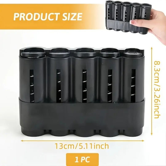 Πλαστική Κερματοθήκη Φορητή με 5 Θέσεις 13x8cm