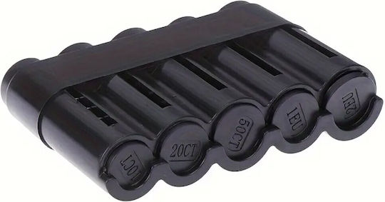 Πλαστική Κερματοθήκη Φορητή με 5 Θέσεις 13x8cm