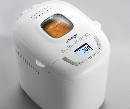 Gorenje Brotbackautomat mit 550W Leistung und 900gr Kapazität mit 15 Programmen