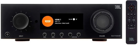 JBL MA7100HP Home Cinema Amplifier 4K/8K 7.2 Channels 125W/8Ω 175W/6Ω with HDR and Dolby Atmos Black