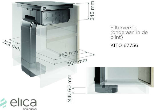 Elica KIT0167756 Nikolatesla Fit Recirculation Installation Set Kit Vent Hood Compatible with Elica