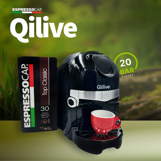 Espressocap Qilive Pod Coffee Machine Espresso Cap Pressure 20bar Black
