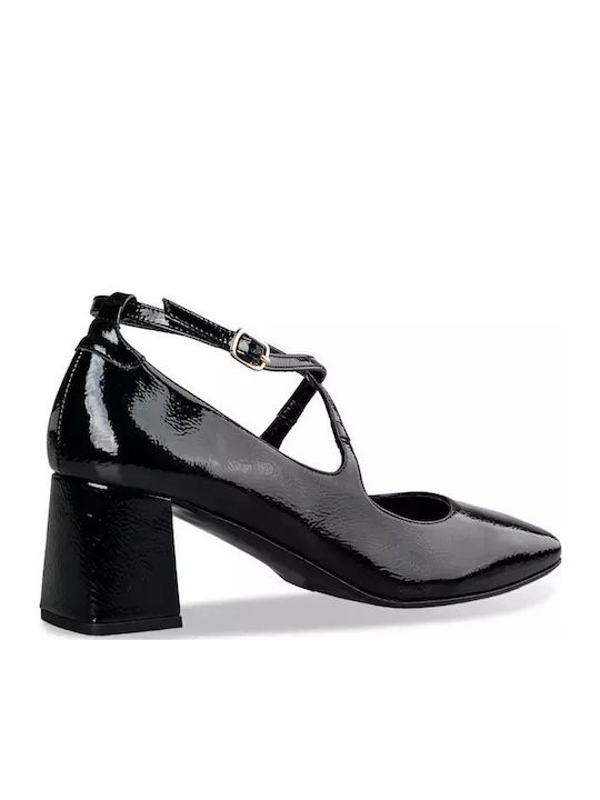 Pantofi cu toc cu Curea Negre