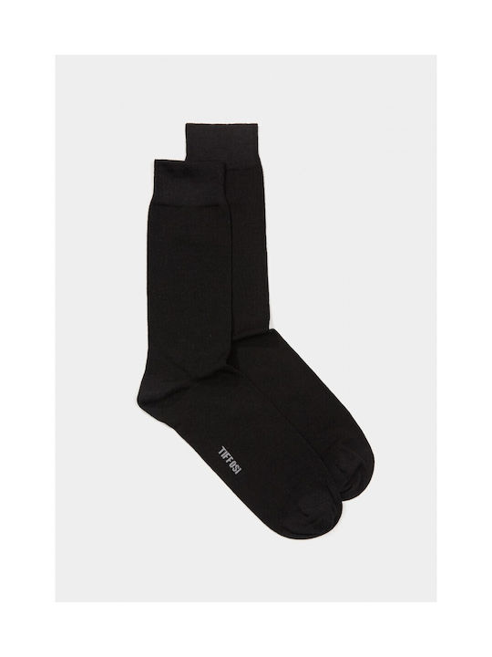 Tiffosi Herren Einfarbige Socken Black 1Pack