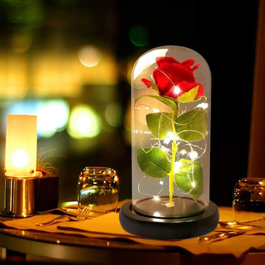 Korbi Allerheiligen Rose Rote mit LED Korbi Allerheiligen Rose Rote mit LED