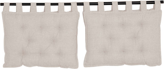Liberta Fabric Hang Headboard Cushion Off White 70x70cm