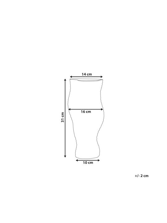 Beliani Διακοσμητικό Βάζο Glas Gray 1Stück