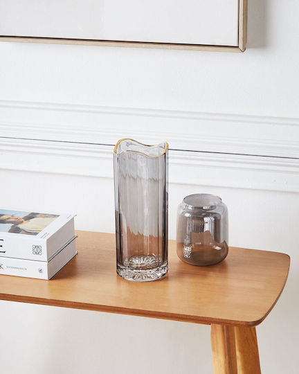 Beliani Decorative Vase Gray