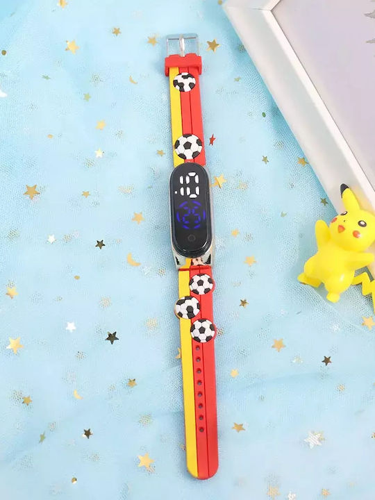 Nubi Kinder-Digitaluhr mit Silikonarmband Rot