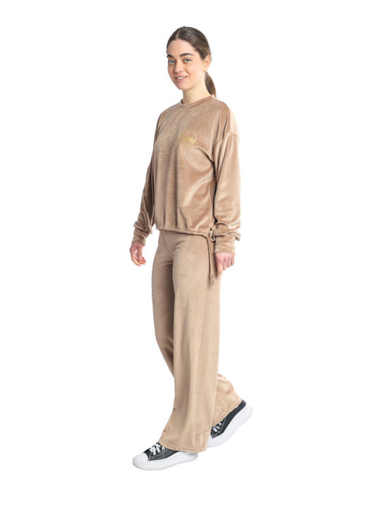 Paco & Co Sweatsuit Velvet Beige