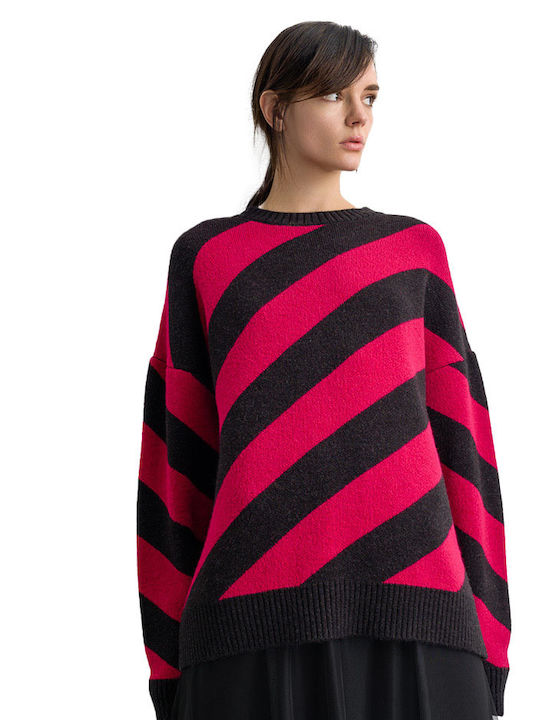 Women's Sweater Black/fuchsia